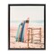 Stupell Industries Retro Beach Surfboards Leaning Black Framed Floater Canvas Wall Art, design by Sisi and Seb
